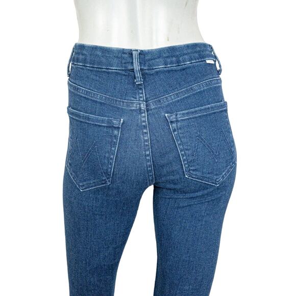 MOTHER Denim $248 High Rise Looker Ankle Jeans Blue Neither Here Nor there 25 - Picture 14 of 14